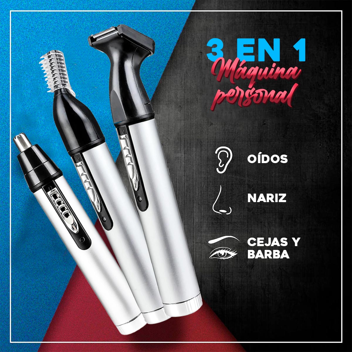 Maquina Afeitadora Electrica 3 En 1