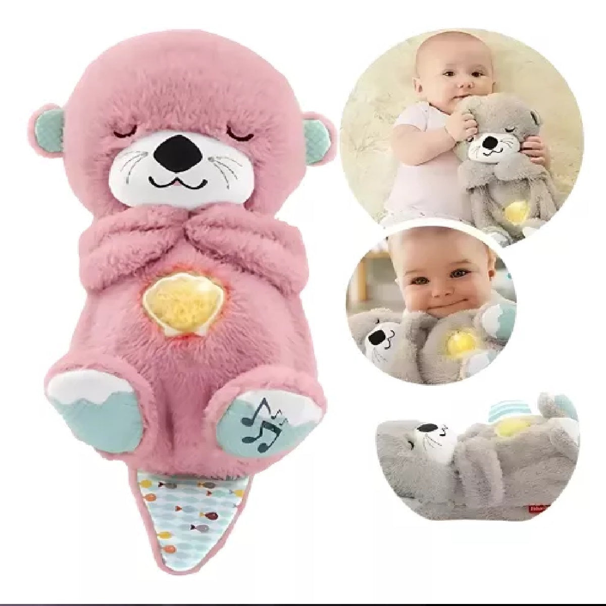 Peluche que respira Nutria Gris